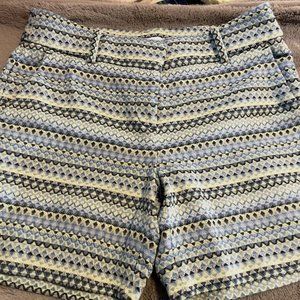 Ann Taylor Loft blue & green shorts, size 4